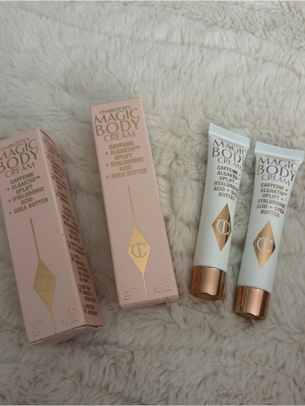 2  Charlotte Tilbury Charlotte's Magic Body Cream mini 10ml/ Each .NEW IN BOX